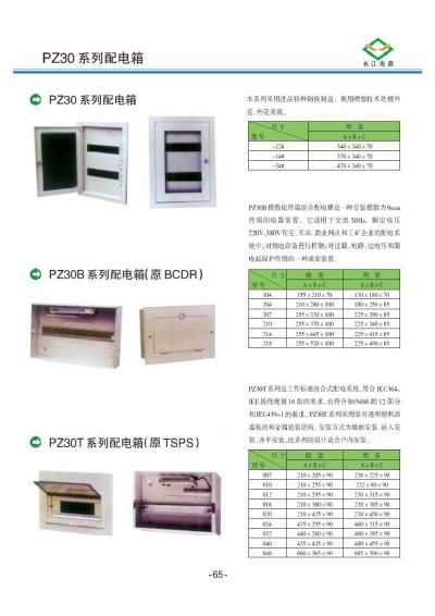 PZ30系列配電箱